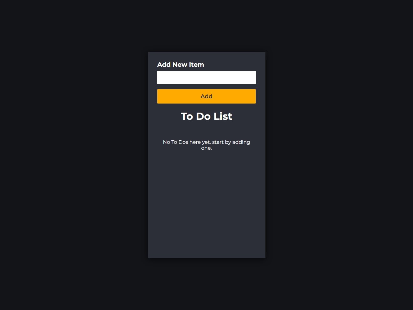 React To Do List