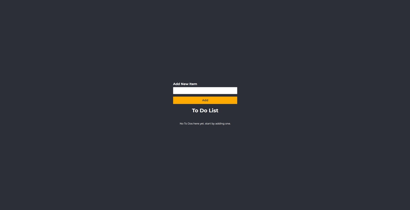 React To Do List