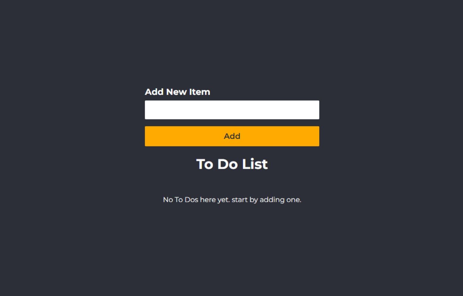 React To Do List